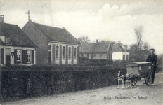 13931 Gezicht op de voorgevels van de bebouwing aan het Smallepad te Odijk uit het zuidoosten; met links de voorgevels ...